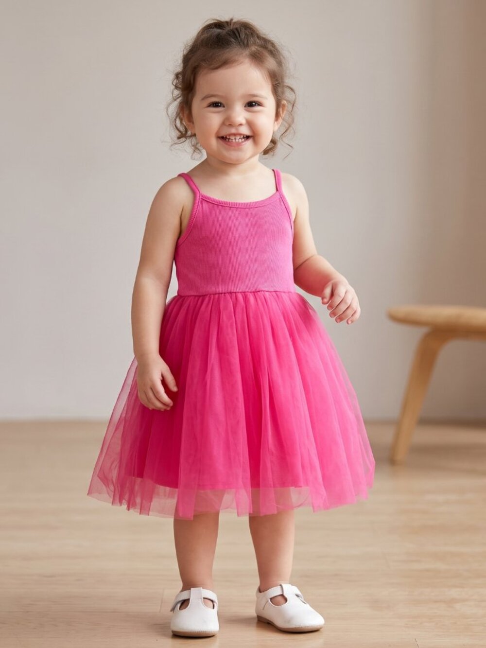 NWOT | Girls Pink Ribbed Sleeveless Tutu Party Celebration Dress | 18/24 Months
